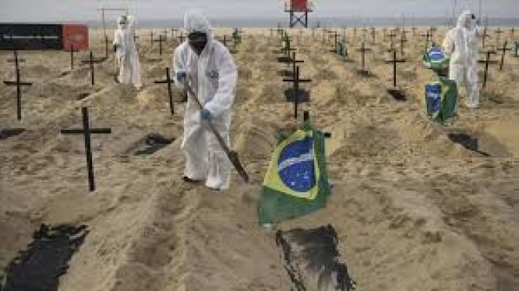 Otro record de muertos por COVID-19 en Brasil