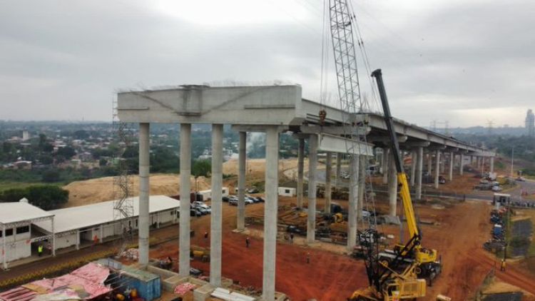 Puente Héroes del Chaco: Concluye instalación de vigas del lado Asunción