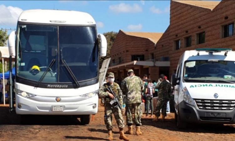 630 paraguayos están en cuarentena en bases militares y centros civiles