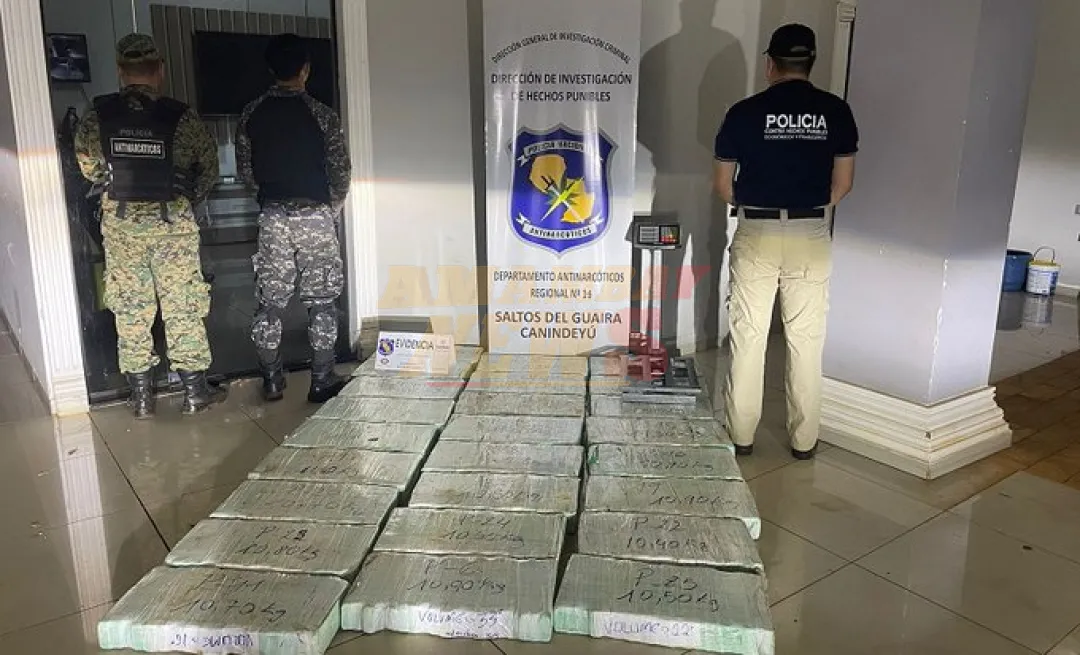 Hallan más de 260 kilos de marihuana a metros del río Paraná