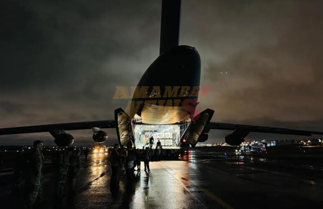 Gran avión llegó de EE.UU. con donación militar