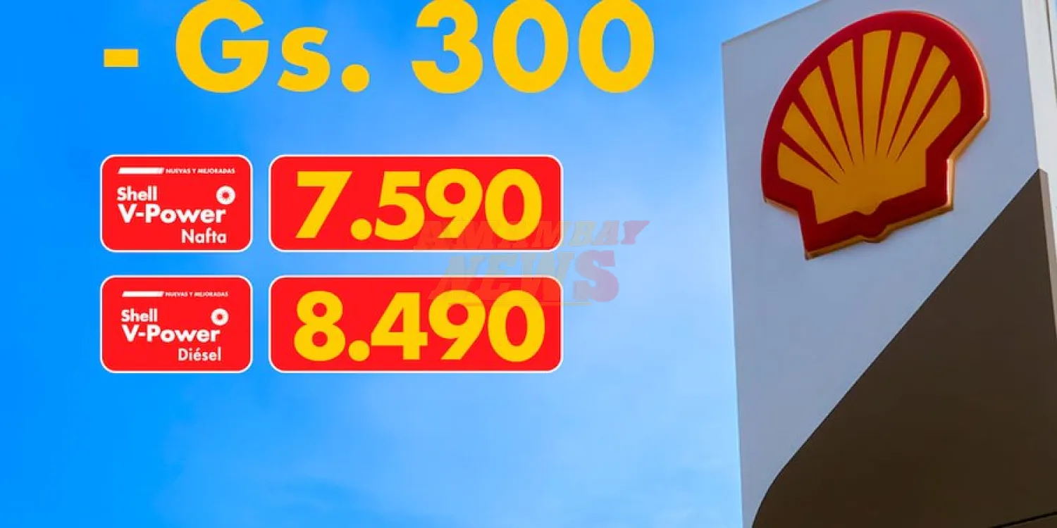 Shell también reduce sus precios hasta G. 300 por litro