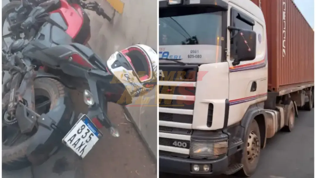 Joven motociclista muere tras caer y ser arrollado por un camión en Fernando de la Mora