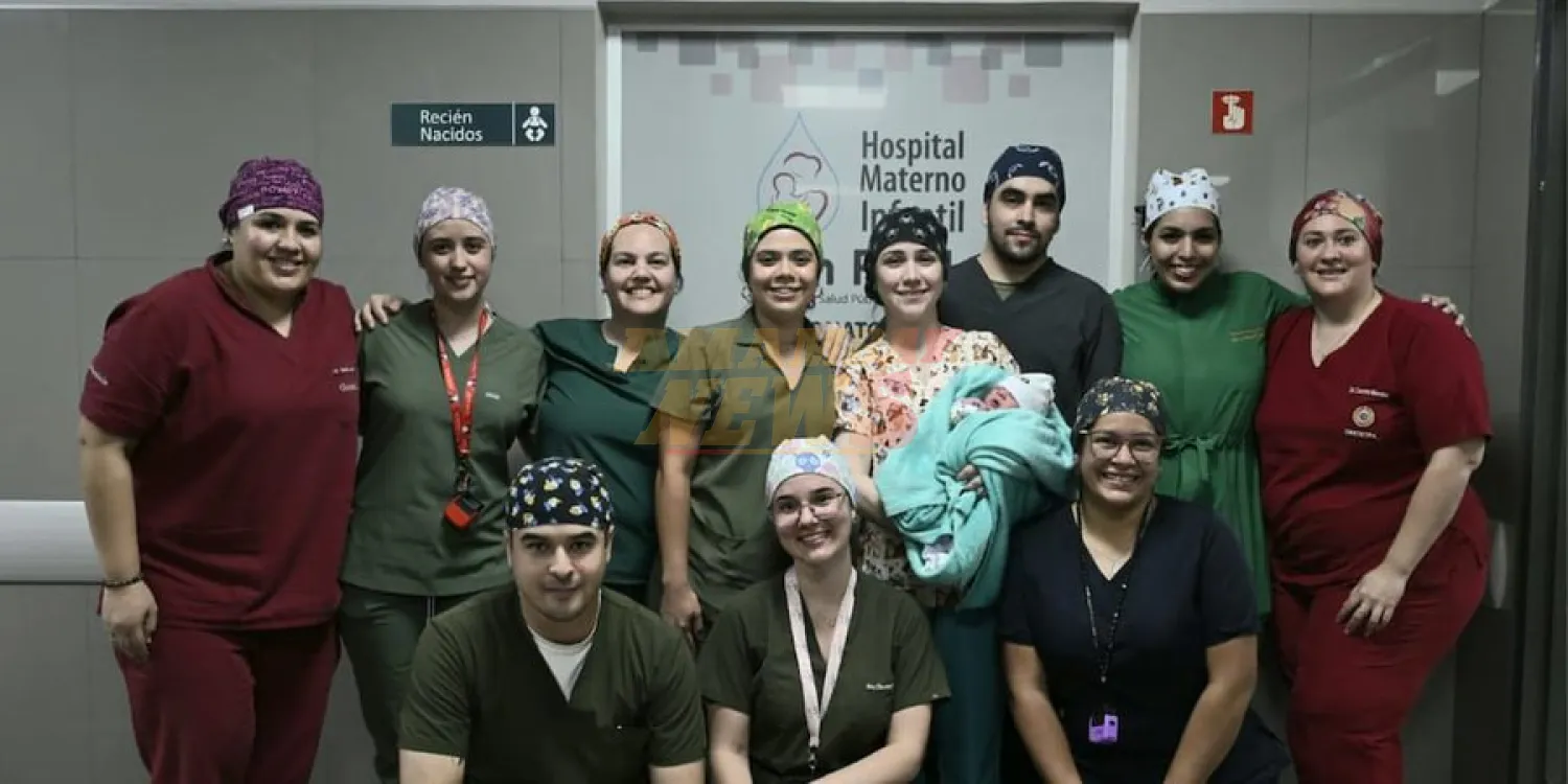 Primer bebé del 2026 nació a las 00:00 horas en el Hospital San Pablo