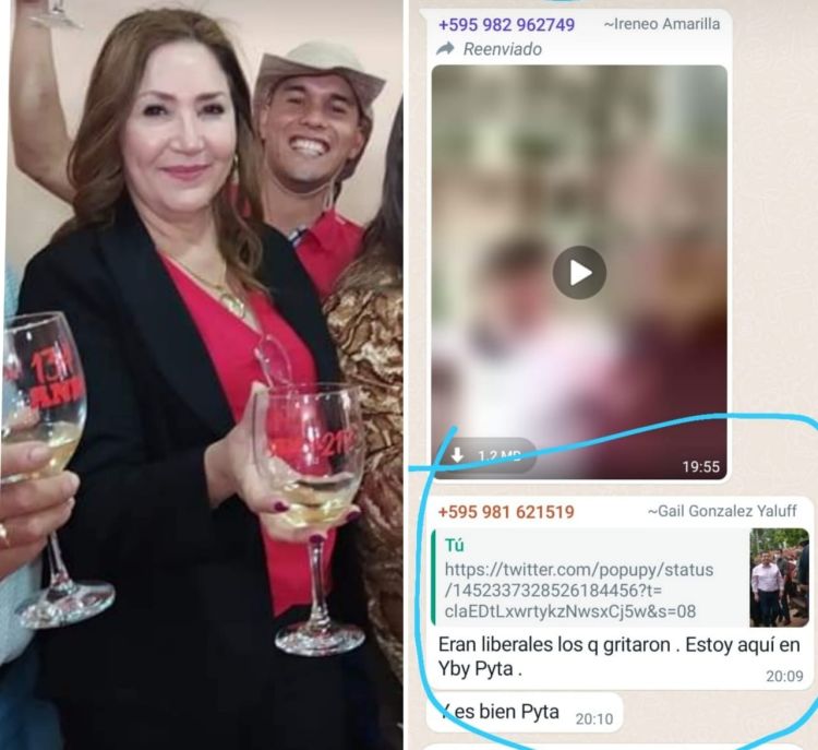 Según presidenta del INDERT, eran liberales los que gritaron al vicepresidente Hugo Velázquez