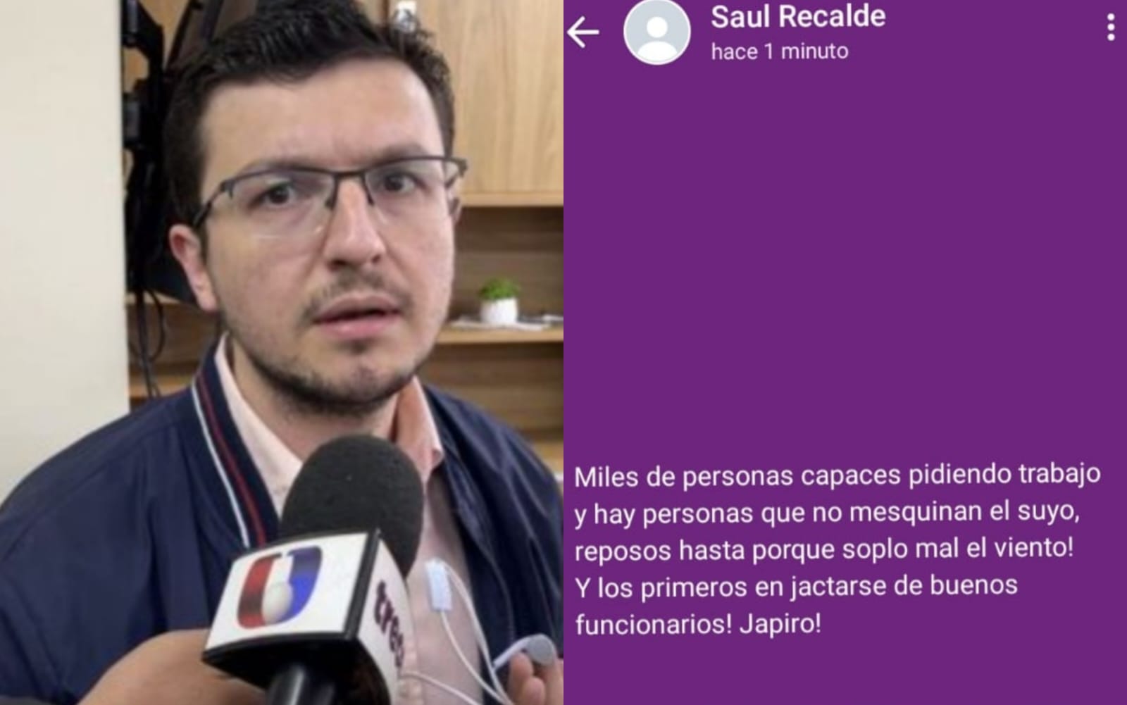 Dr. Saul Recalde: "Reposos hasta por soplar mal el viento, japiro!"