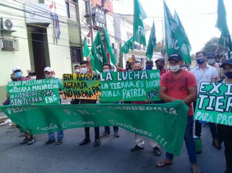 FNC se moviliza para exigir una mejor distribución de la tierra