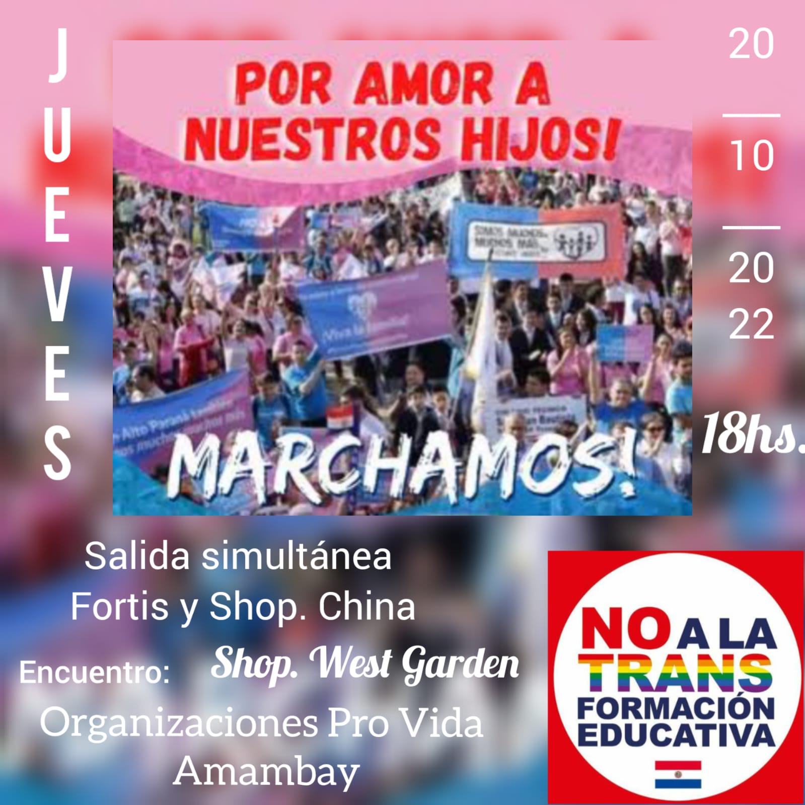 Marcha contra la transformación educativa declarada de interés municipal