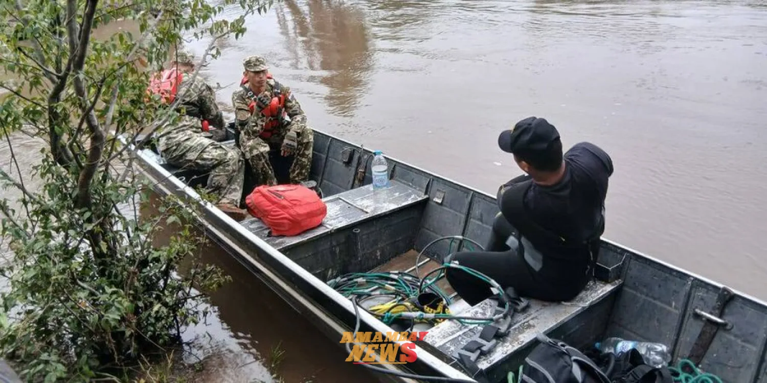 Dos pescadores desaparecieron tras vuelco de deslizadora en el río Aguaray