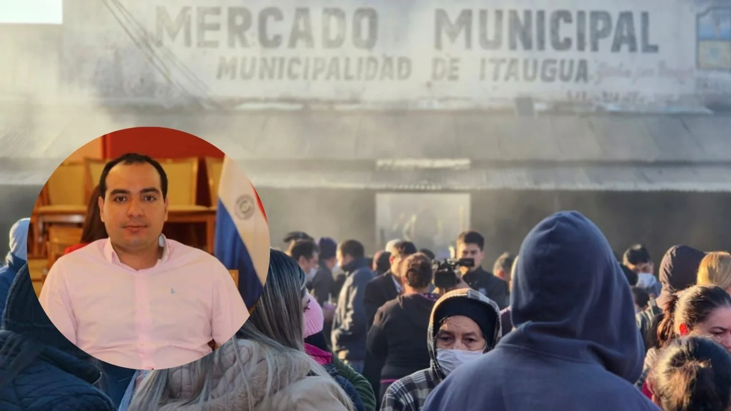 Incendio destruyó el 100% del Mercado de Itauguá, confirma intendente