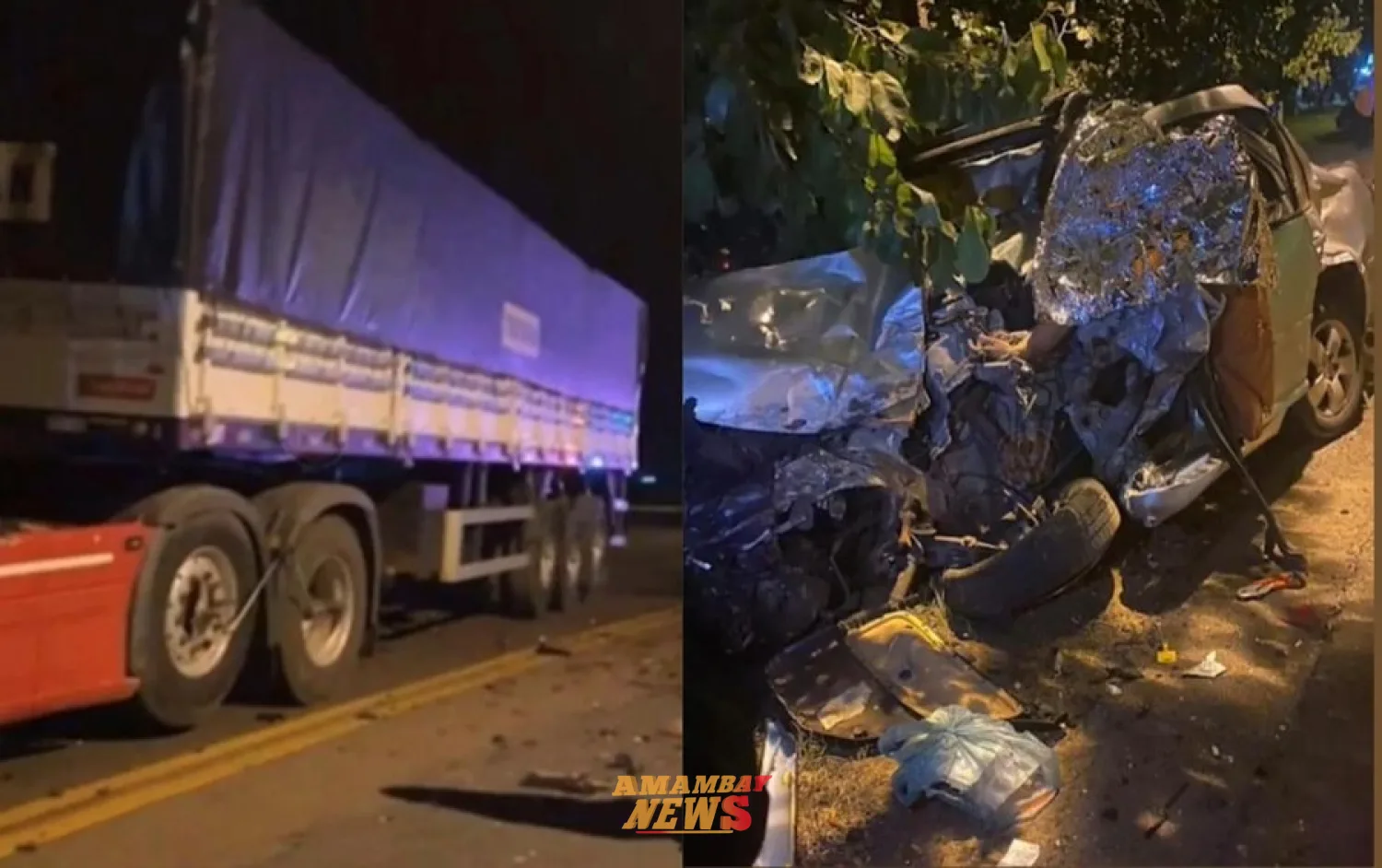 Tres personas mueren tras choque frontal entre un automóvil y un camión sobre la ruta PY10