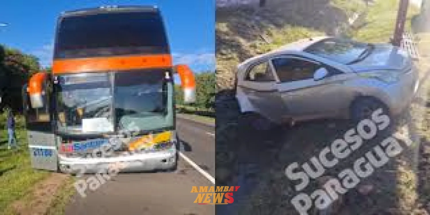 Triple choque en Emboscada: uno de los accidentados es un comisario