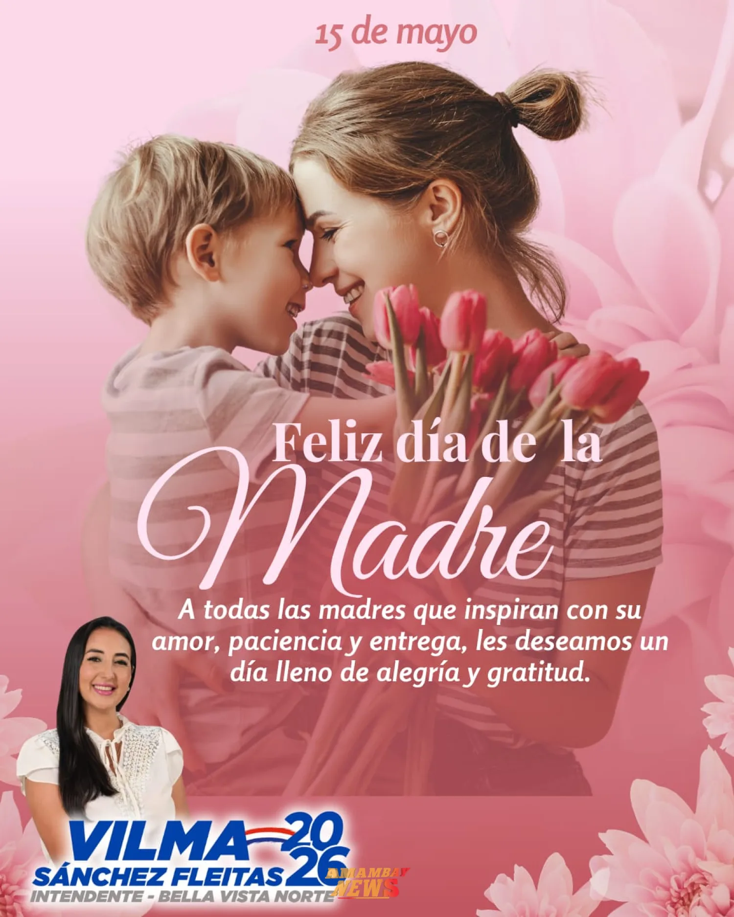 “Gracias por demostrar que las mujeres trabajadoras pueden ser madres excepcionales. ¡Feliz Día de la Madre!”