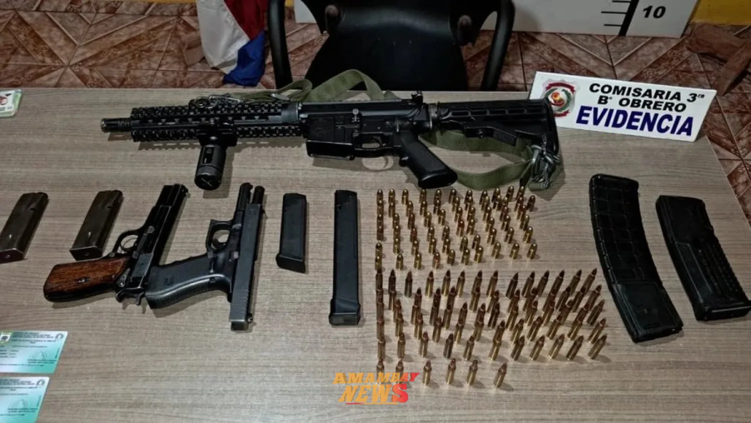 Detienen a brasileño y a paraguayo con armas de grueso calibre en Pedro Juan Caballero