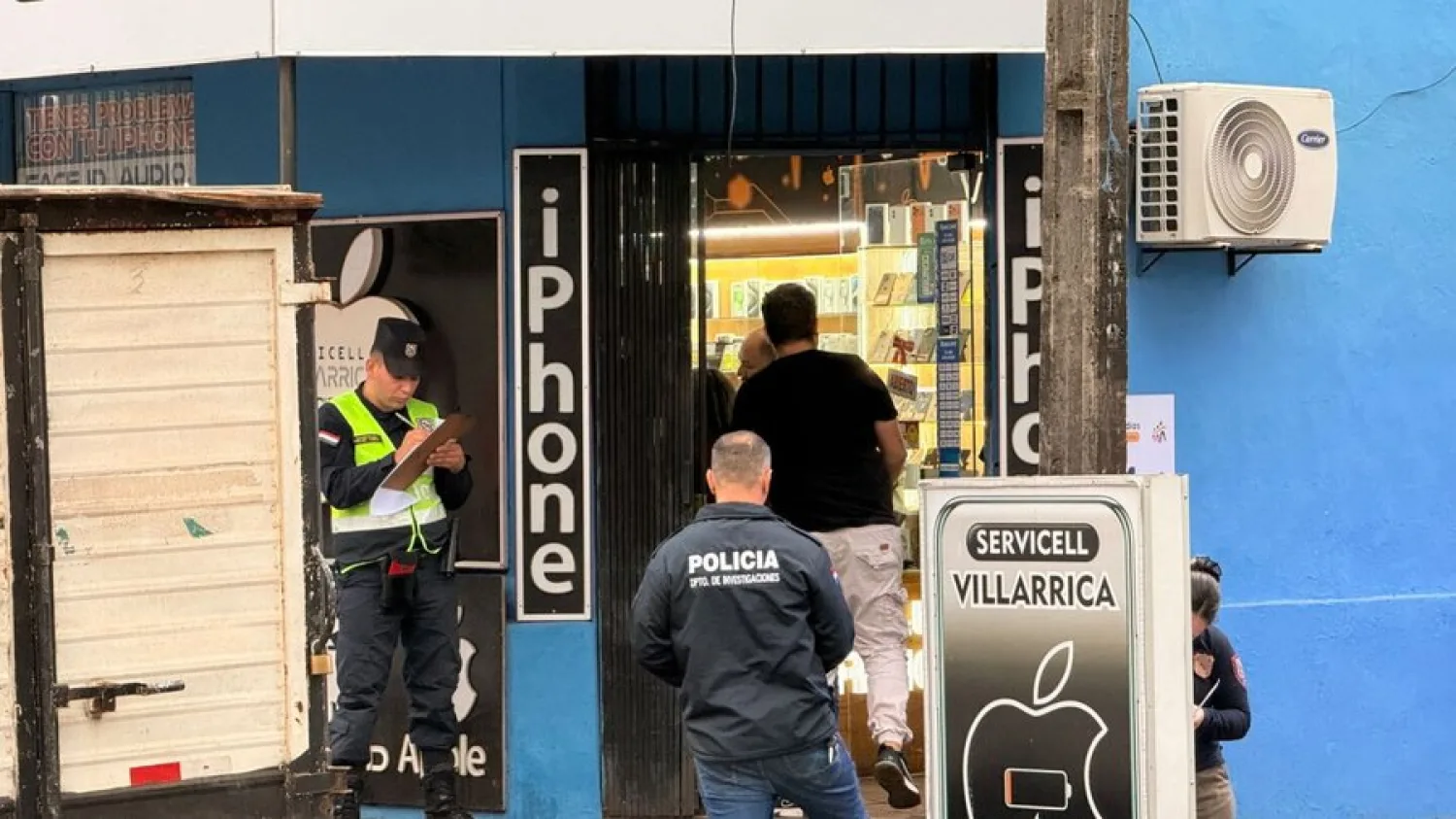 Delincuentes interrumpen local y se llevan celulares por G. 200 millones en Villarrica