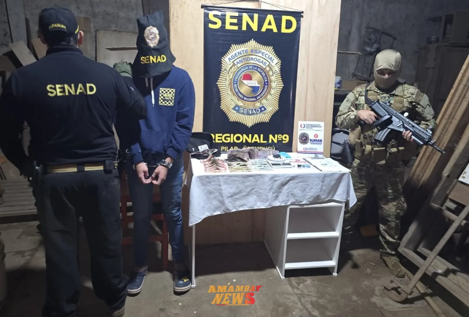 Allanamiento en Pilar permitió desactivar punto de venta de drogas en zona barrial