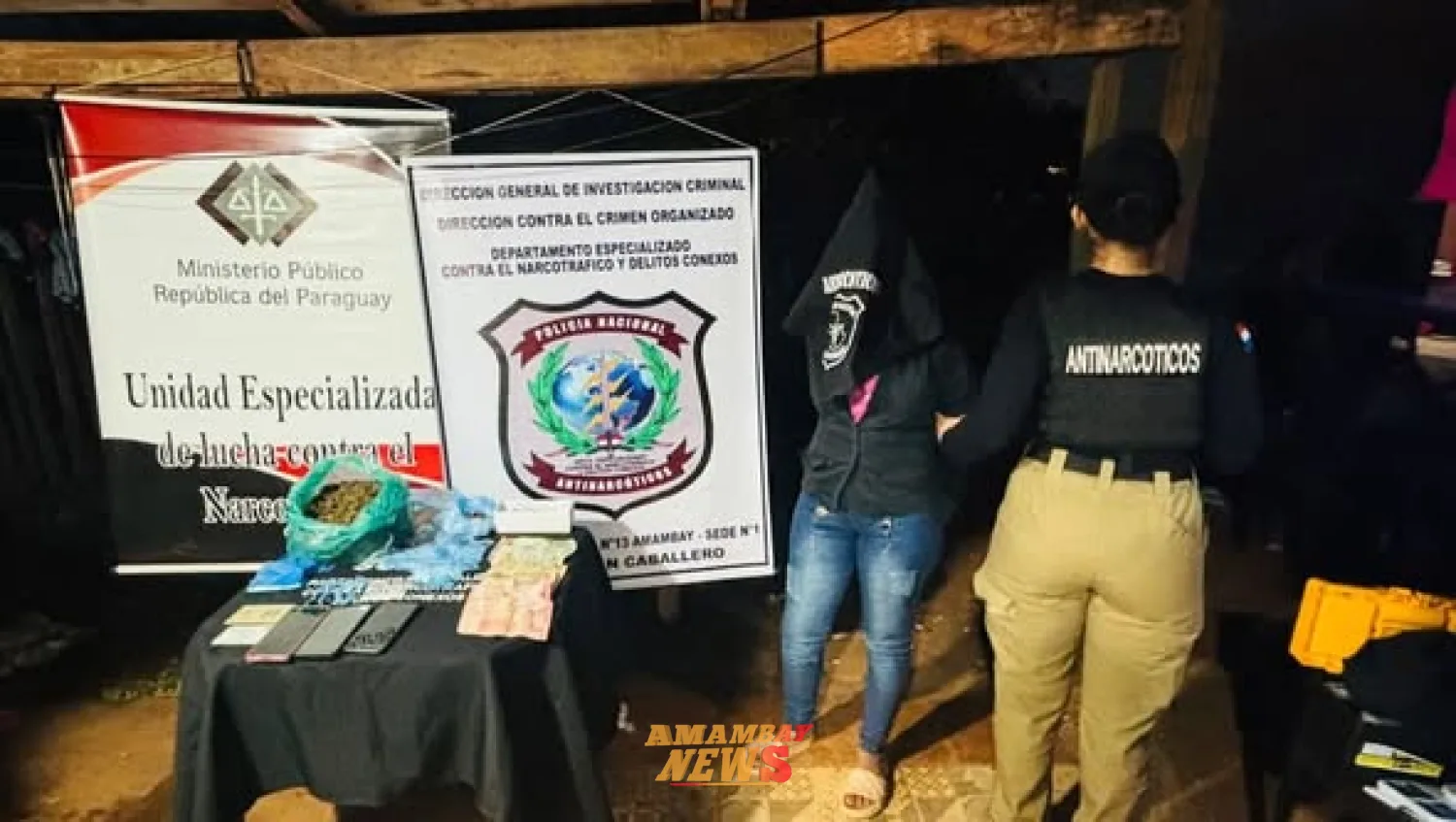 Allanamiento Antidrogas en Pedro Juan Caballero Deja una Mujer Detenida y Drogas Incautadas