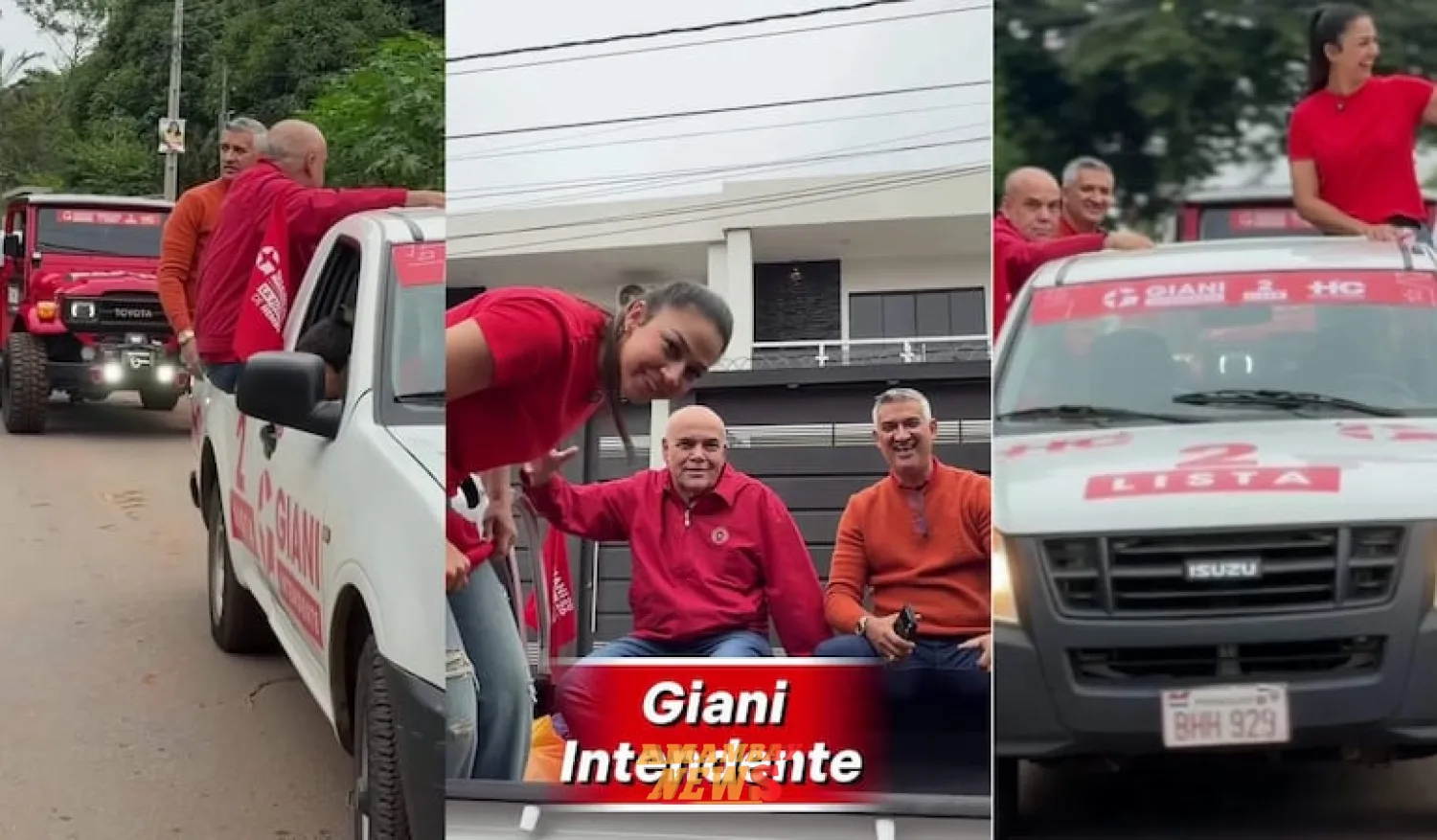 Director de Tránsito viaja en carrocería durante caravana política en Ñemby: ¿cuánto es la multa?