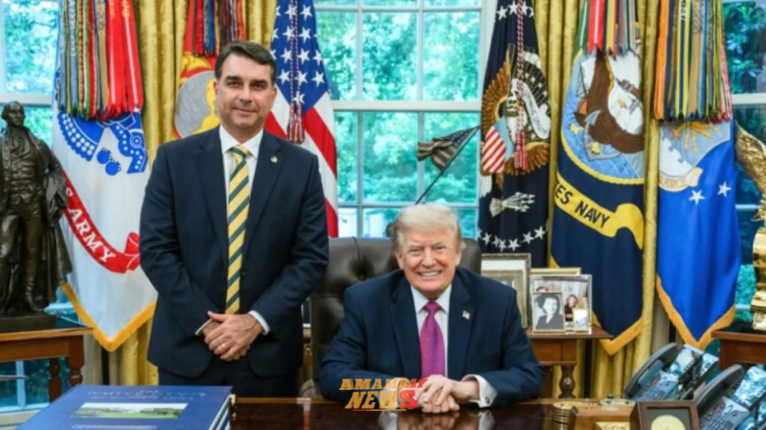 Trump elogia al precandidato brasileño Flávio Bolsonaro
