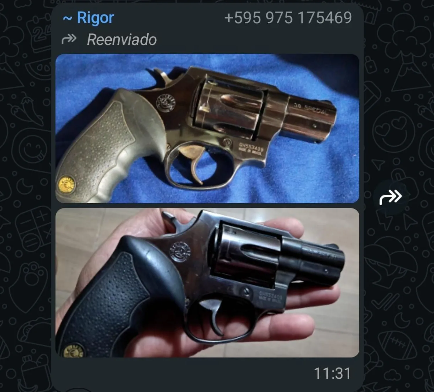 Denuncian venta de revólver robado hace cinco años en Concepción