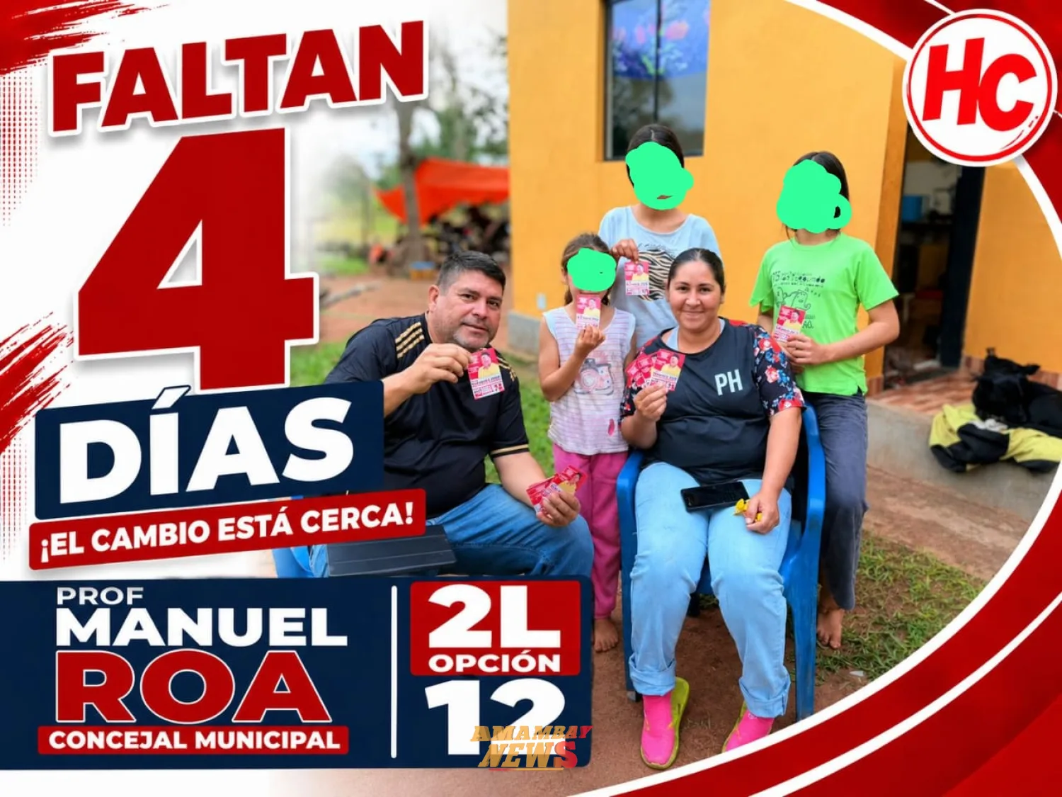 Candidato utiliza imagen de niñas en campaña política y genera repudio en Bella Vista Norte