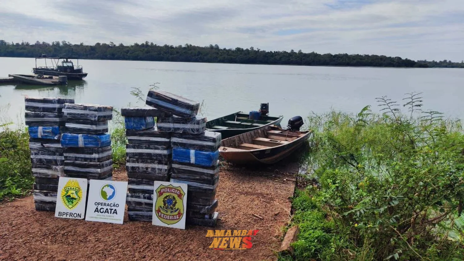 Fuerzas brasileñas incautan más de media tonelada de marihuana paraguaya en zona fronteriza