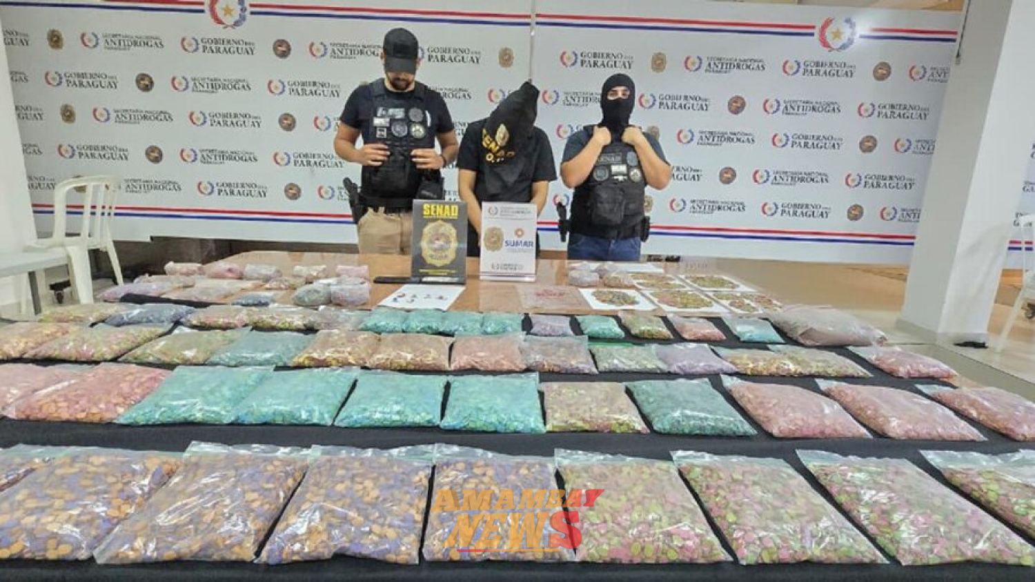 Senad incauta más de 50.000 dosis de éxtasis y hay un detenido en Central