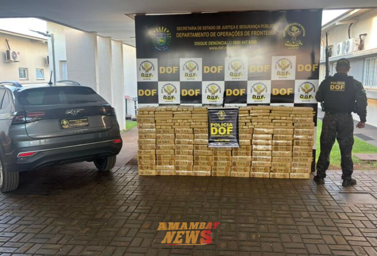 Conductor abandona vehículo que contenía 1,1 toneladas de marihuana en Ponta Porã