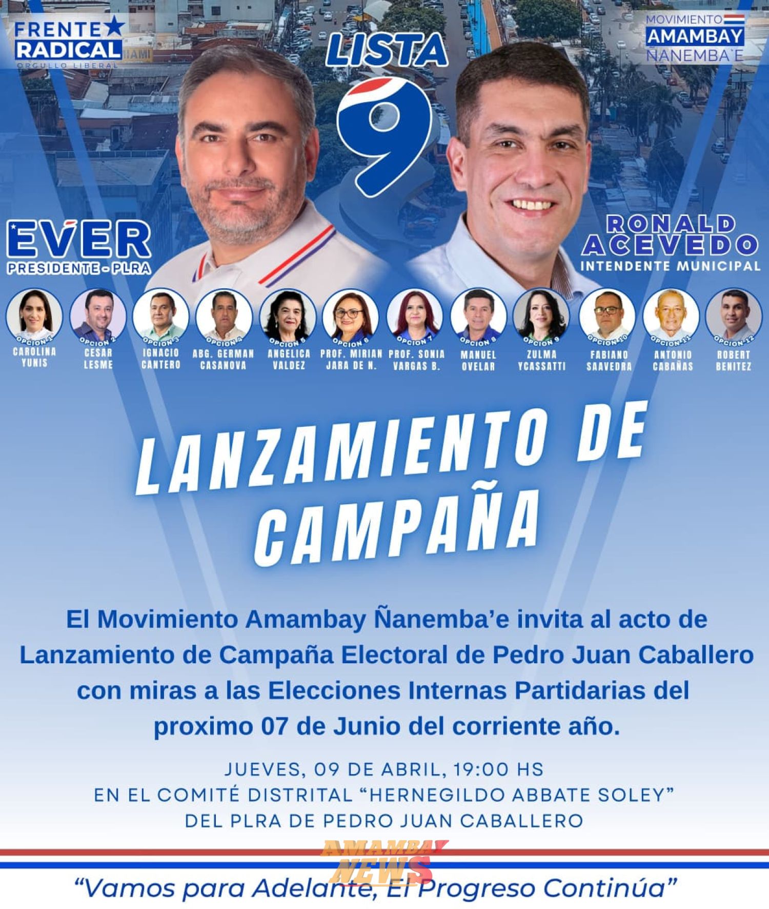 VIDEO: Lanzamiento de Campaña del movimiento Amambay Ñanemba'e será este jueves en Pedro Juan Caballero