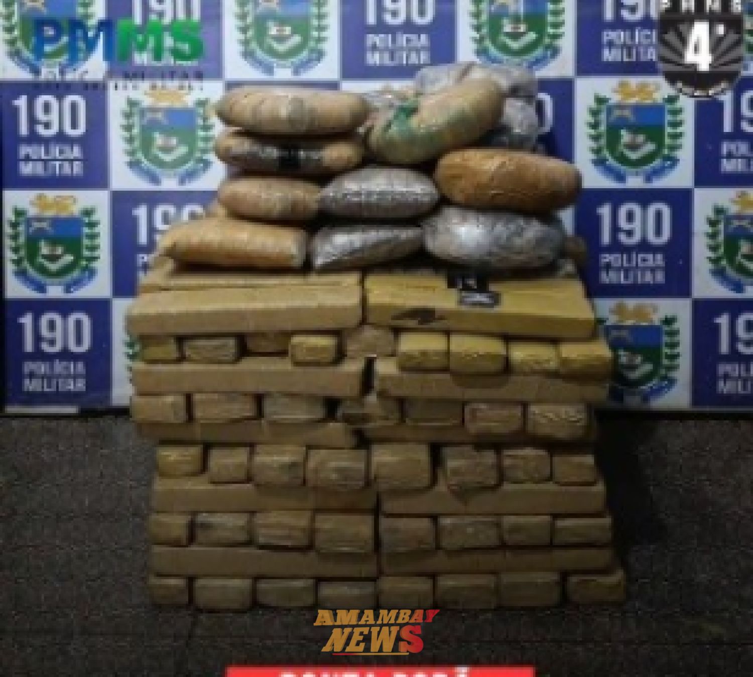 Policía incauta marihuana y skank tras la colisión de un vehículo en Ponta Porã