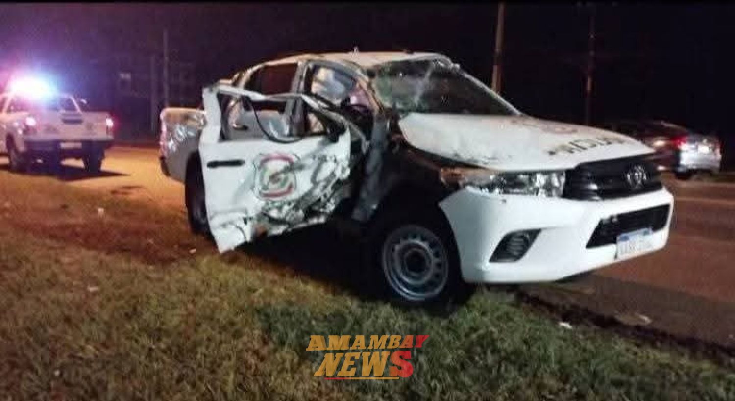 Ebrio al volante provoca vuelco de patrullera dejando dos heridos