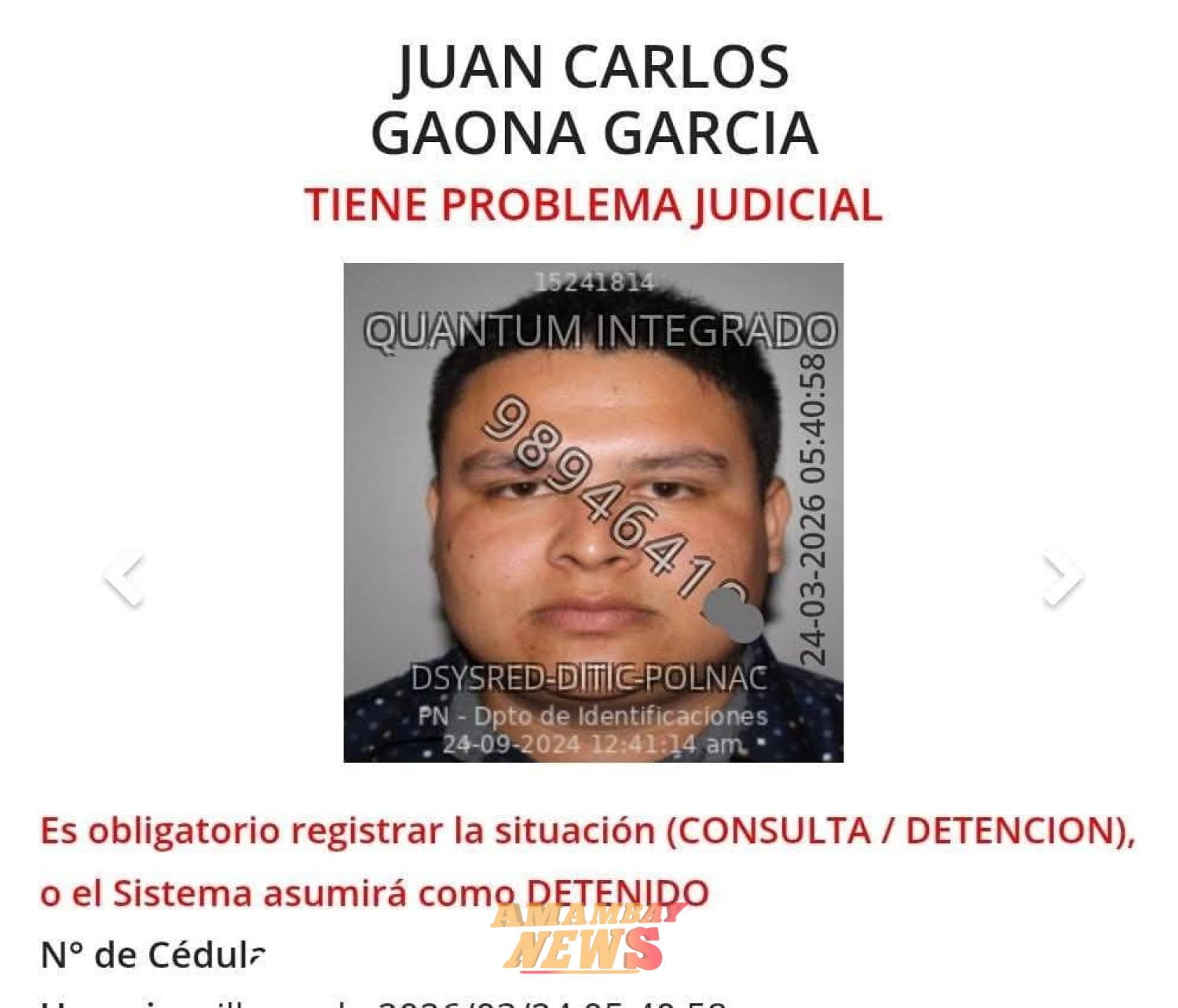 Hermano de suboficial sería líder de la gavilla que asaltó Xtreme