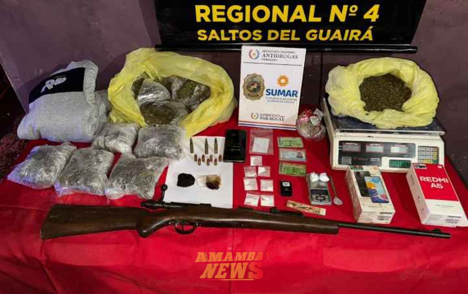 Detienen a presunto distribuidor de drogas tras operativo de la SENAD en Canindeyú