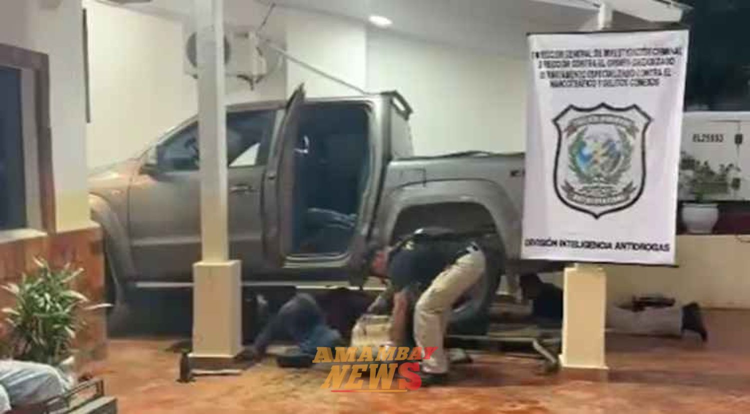 Hallan más de 10 kilos de cocaína ocultos en tanque de combustible de una camioneta