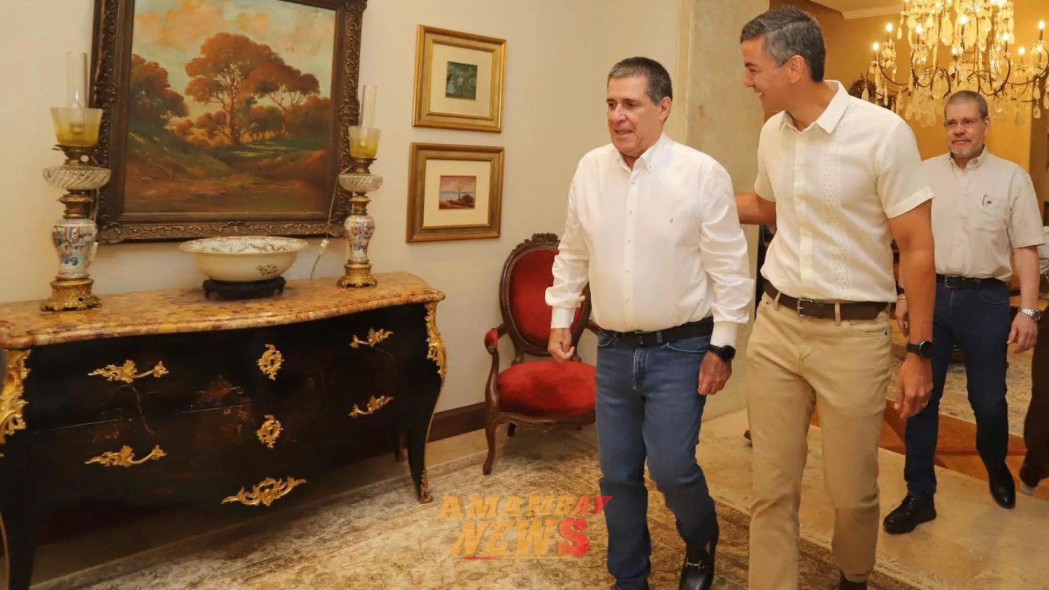 Santi visita a Cartes, quien se muestra por primera vez tras su internación