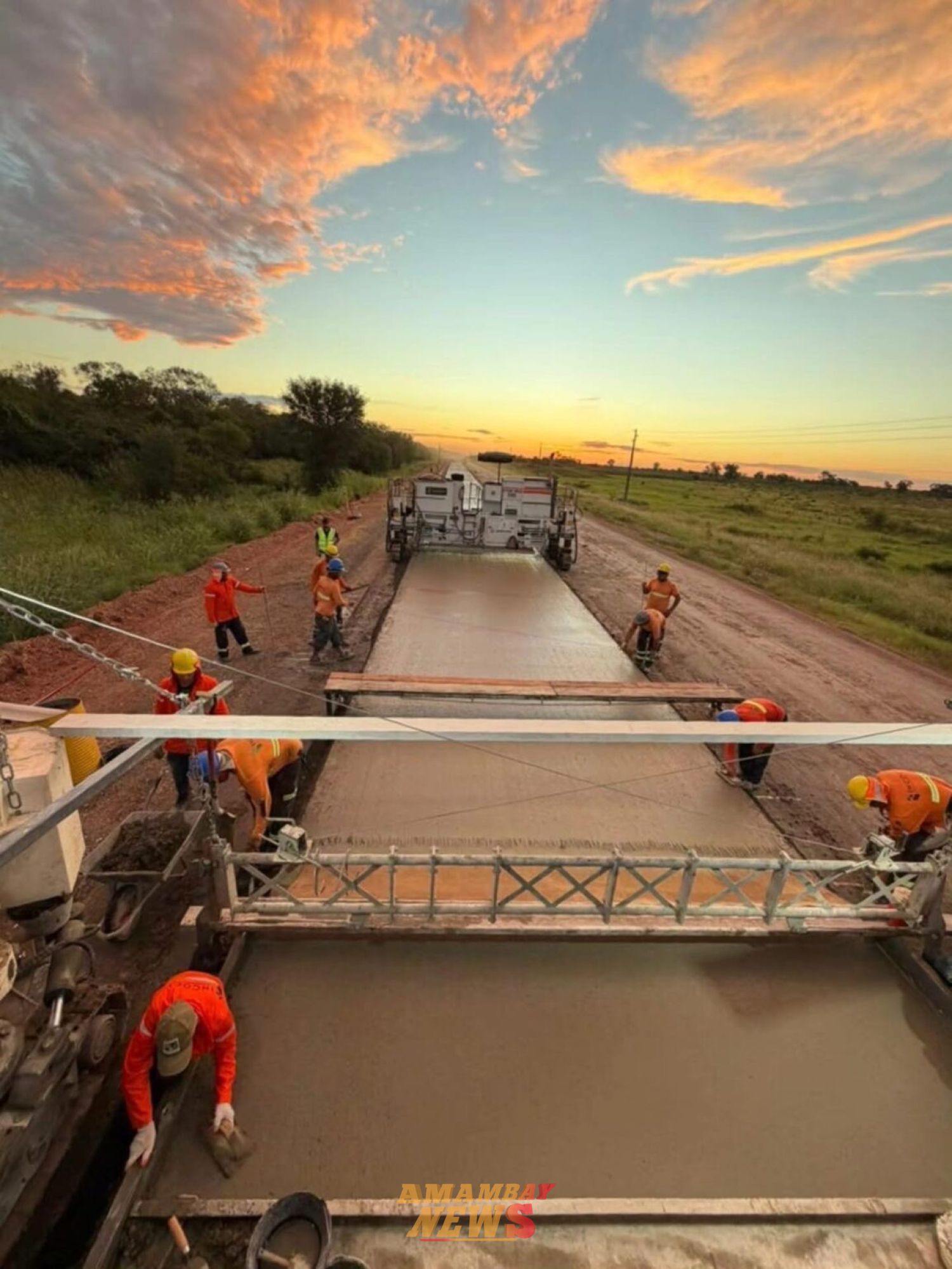 Avanza la primera ruta de hormigón del país en el tramo Pozo Colorado – Concepción