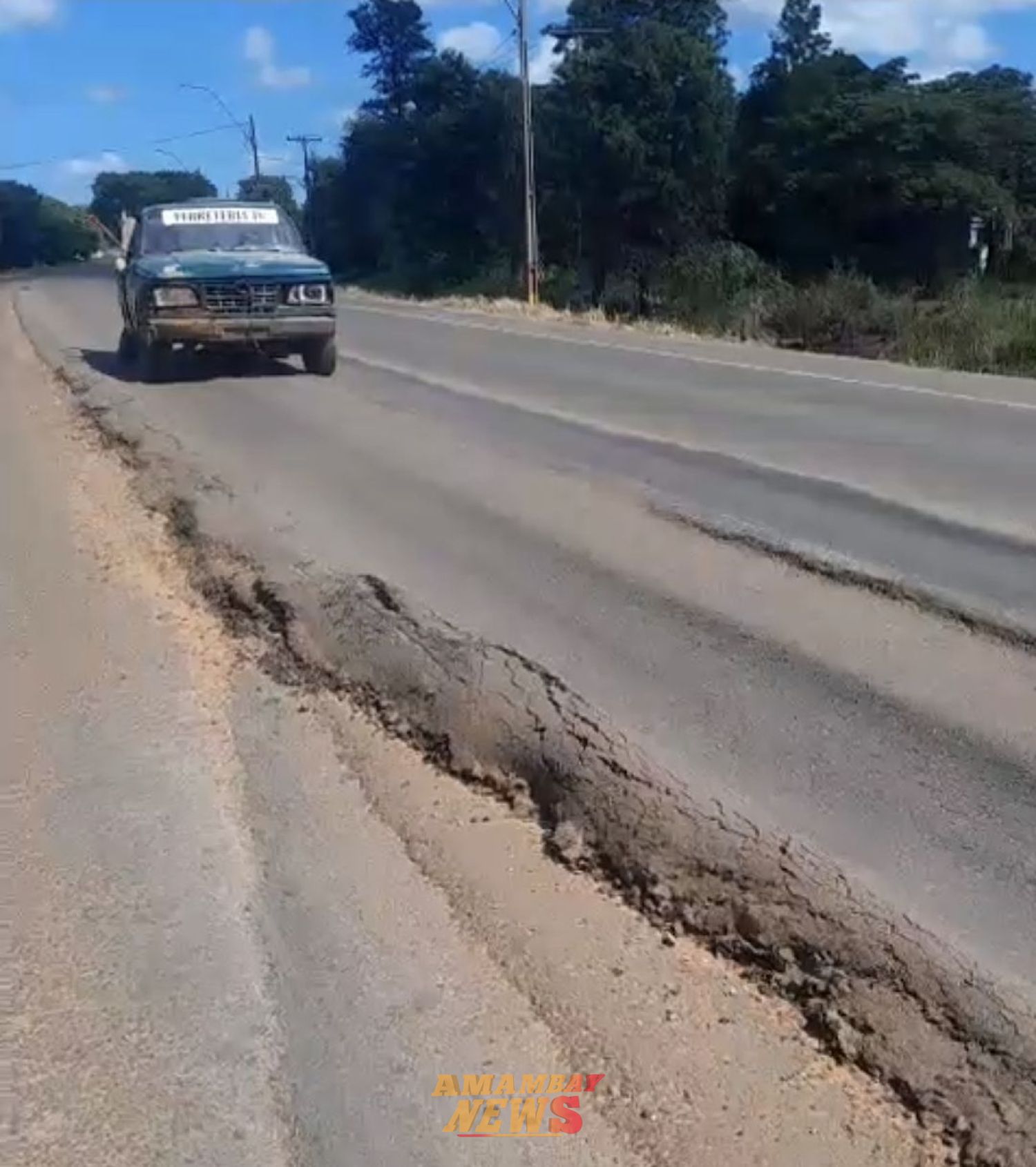 Denuncian grave deterioro de la Ruta PY05 en zona urbana de Horqueta