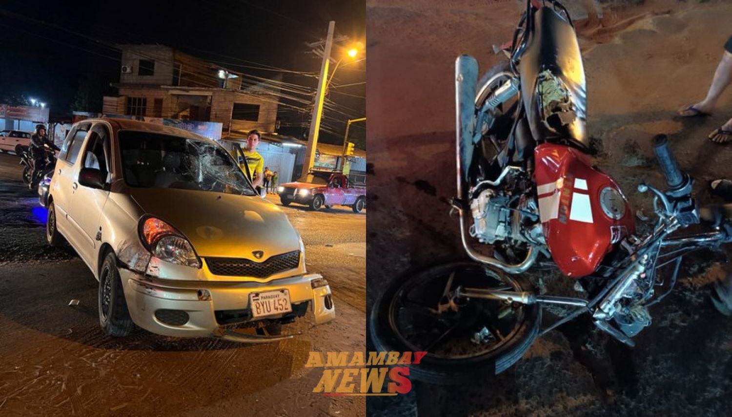 Motociclista gravemente herido tras choque con automóvil en Ñemby