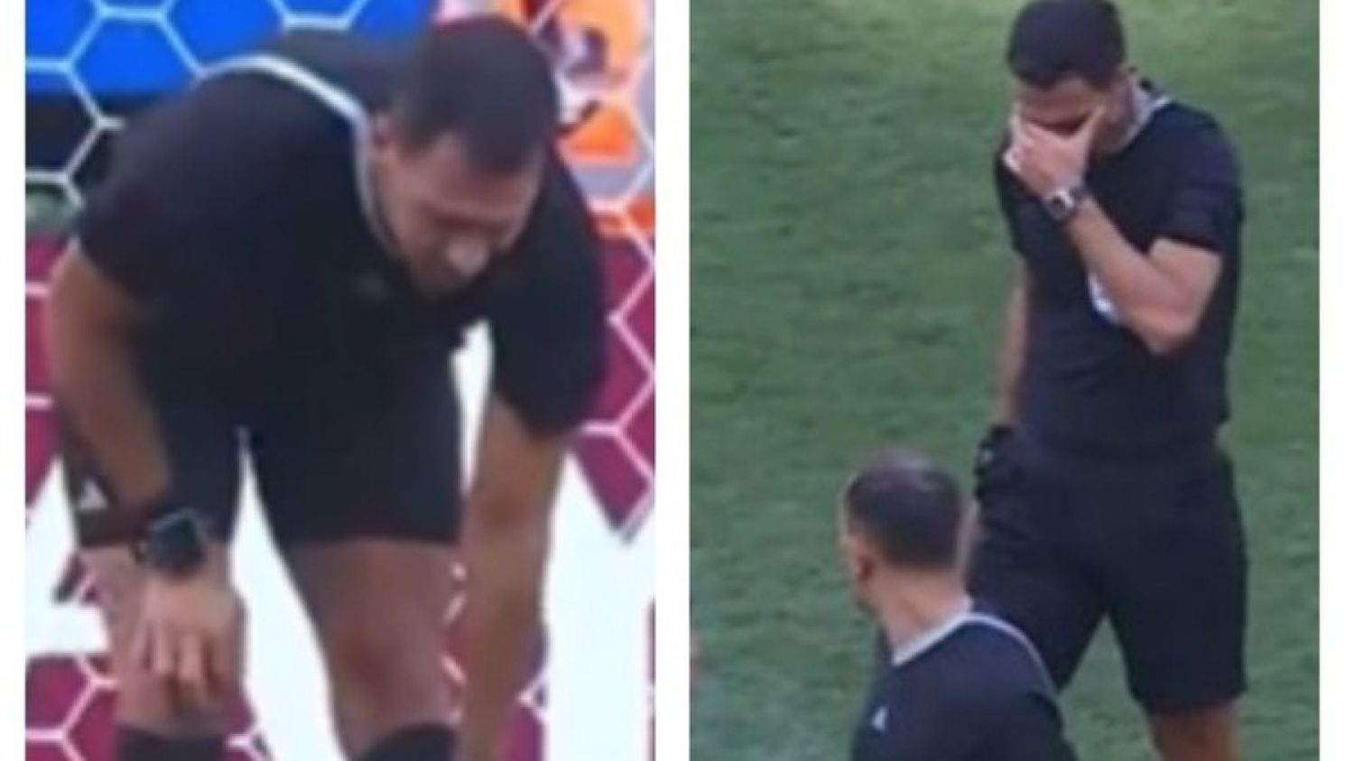 Árbitro del repechaje Congo vs Jamaica se lesiona en tiempos extra y deja la cancha entre lágrimas