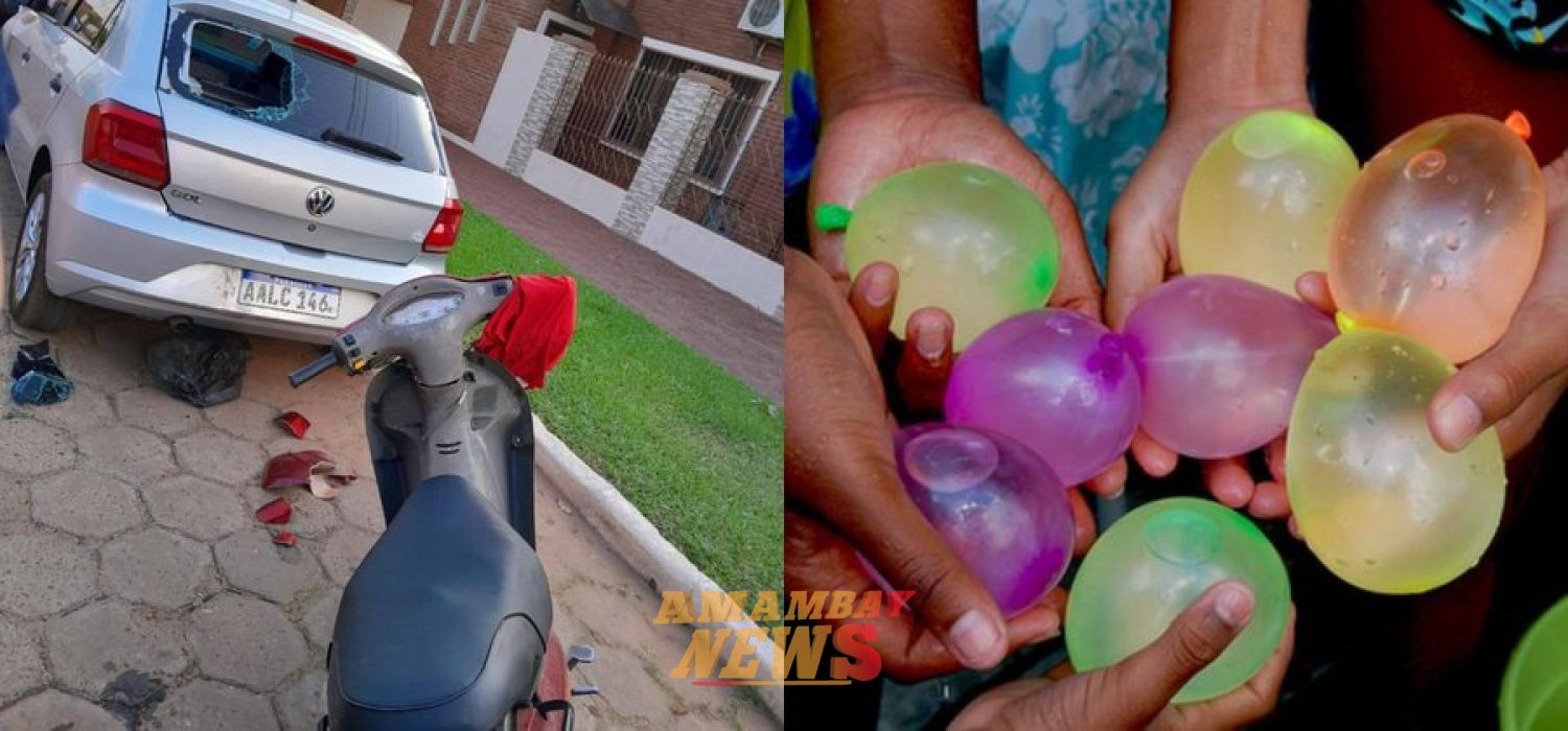 Guerra de globos con agua terminó en accidente en Concepción