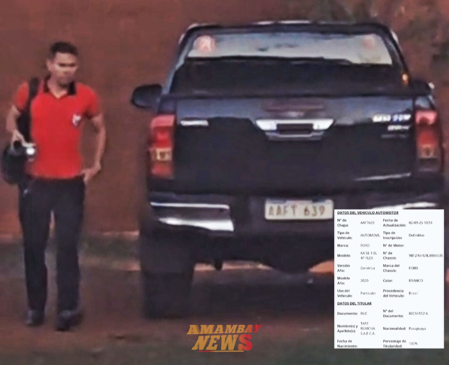 VIDEO: Policía de Amambay, utiliza chapa clonada en camioneta robada en Brasil y también sería "planillero" en la institución policial