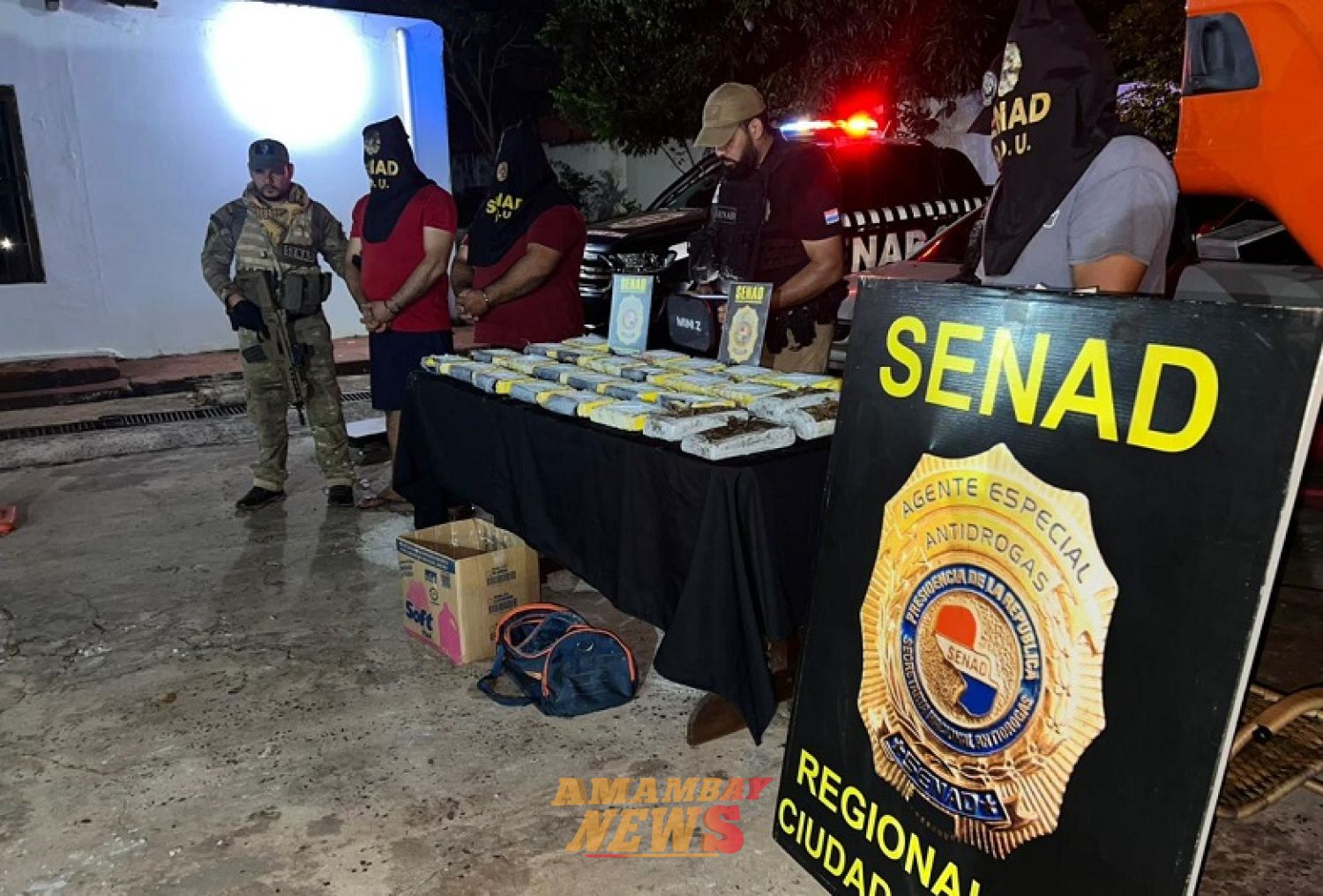 Desarticulan estructura criminal y capturan a traficantes intentando llevar drogas al Brasil